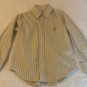 The Beaufort Bonnet Company Tan Checkered Button-Down Shirt. EUC